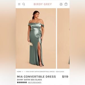 Satin Birdy Grey Dress